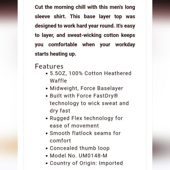 Carhartt Heavyweight Heathered Knit Base Layer L/S Shirt - Picture 2 of 4